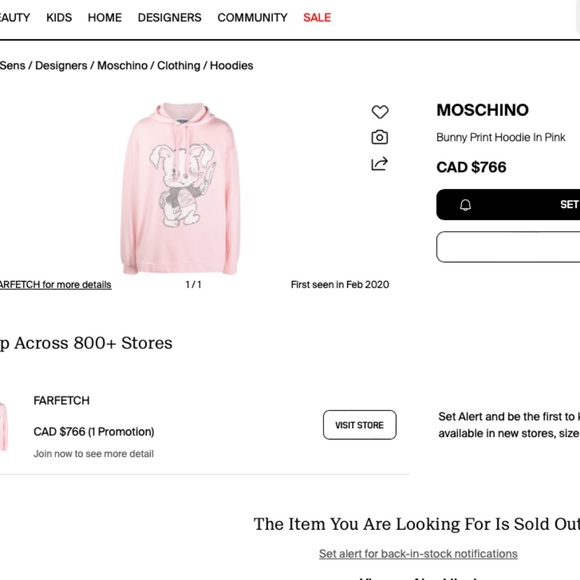 AUTHENTIC oversized MOSCHINO unisex DON'T CALL ME CUTE hoodie Pink sz M - Picture 2 of 11